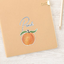 Dibujo de fruta melocotón pintado lindo