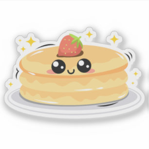 Pegatina Dibujo de panqueques felices