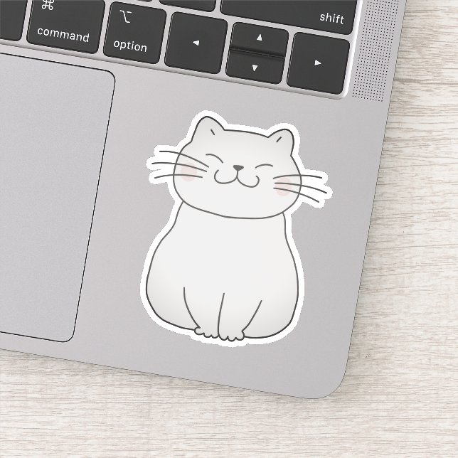 Pegatina Dibujo de Personalizado de gatitos con un gato son (Detalle)