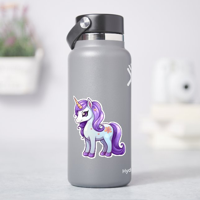 Pegatina Dibujo de personalizado de unicornio (hidrofrasco)