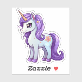 Pegatina Dibujo de personalizado de unicornio