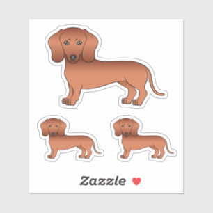 Pegatina Dibujos de perro de dibujos animados Dachshund de 