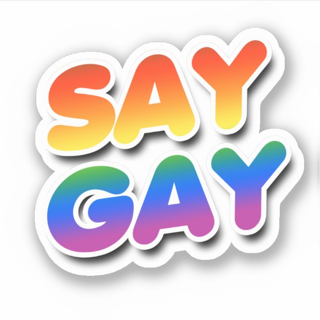PEGATINA DICE GAY (Anverso)