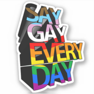 PEGATINA DICE GAY CADA DÍA