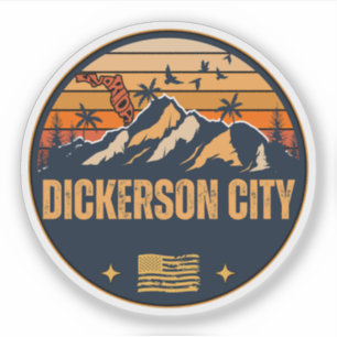 Pegatina Dickerson City, Florida 