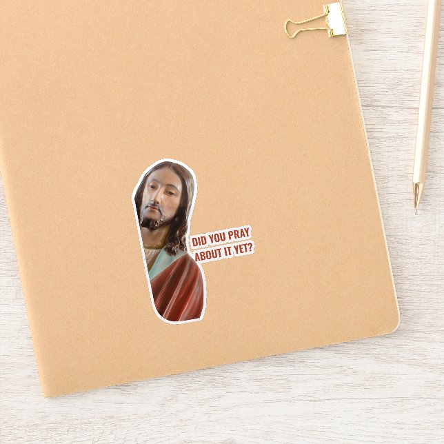 Pegatina Did You Pray About It Yet Funny Jesus Christmas (Cuaderno)