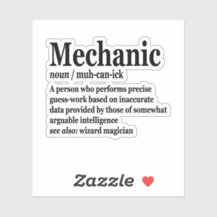 Pegatina Diesel Mechanic Definition Funny Reparman Padre