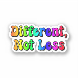 Pegatina Diferente, no menos neurodiversidad arcoiris