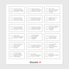 Pegatina Diferentes nombres de destinatarios Diferentes Dir