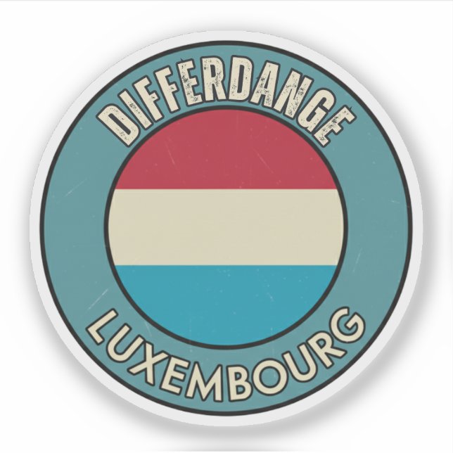 Pegatina Differdange, Luxemburgo (Anverso)