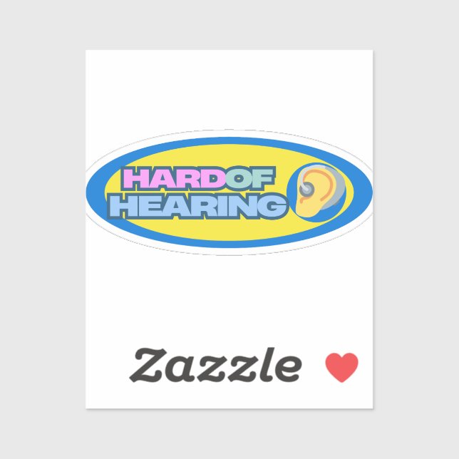 Pegatina Difícil de escuchar (Hoja)