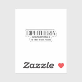 Pegatina Difteria: Representación gráfica