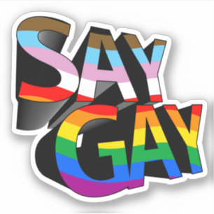 Pegatina Diga Orgullo Gay Progresivo