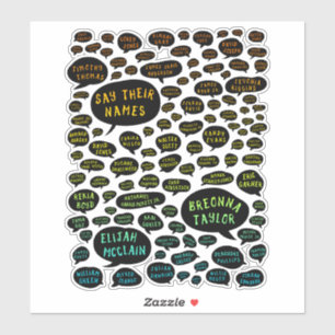 Pegatina digan sus nombres arcoiris