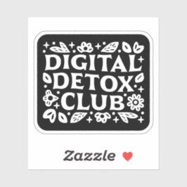 Pegatina Digital detox club mindfulness reminder