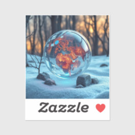 Pegatina „Digitale Welt – Das vernetzte Feuer der Erde“