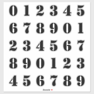 Pegatina Dígitos/números/números de la mirada del estilo
