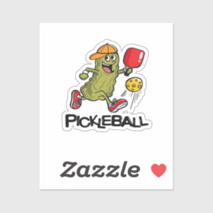 Pegatina Dill funny jugando pickleball