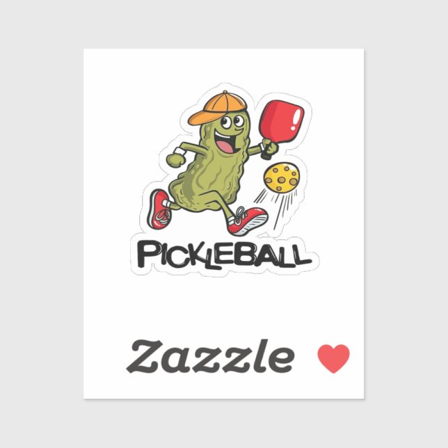 Pegatina Dill funny jugando pickleball  (Hoja)