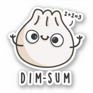 Pegatina Dim-sum Funny Dimsum Math Pun