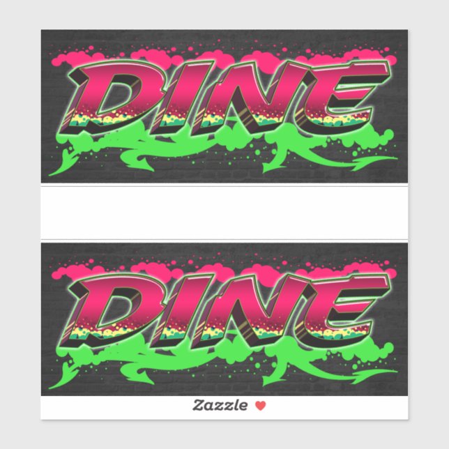 Pegatina Dine Vorname Name Graffiti Aufkleber Sticker (Hoja)