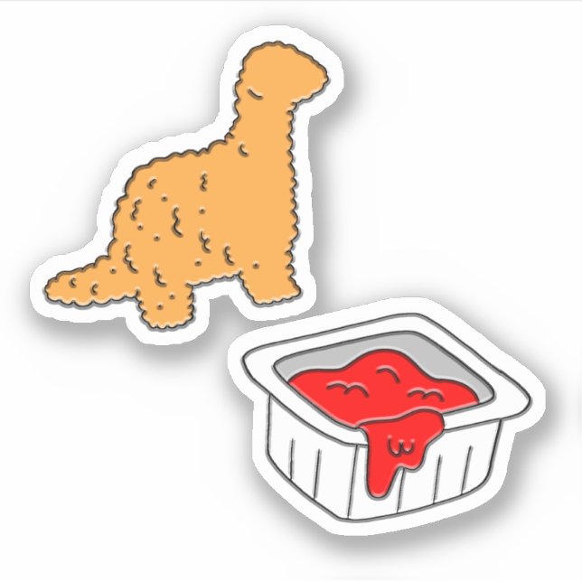 Pegatina Dino nugget (Anverso)
