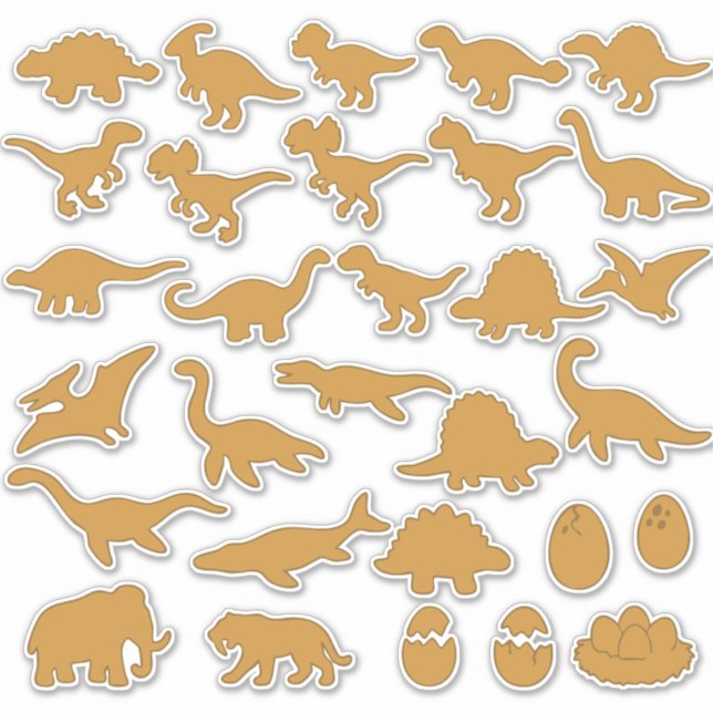 Pegatina Dino nuggets adictos set de 30 (Anverso)