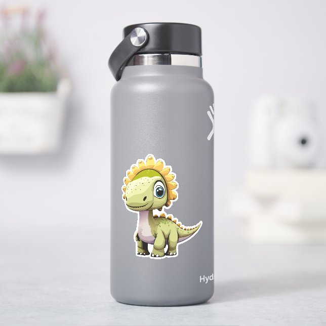 Pegatina Dinosaur de dibujos animados de bebé lindo (hidrofrasco)