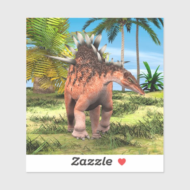 Pegatina Dinosaur Kentrosauro (Hoja)