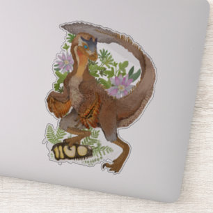 Pegatina Dinosaur Raptor Jungle Art