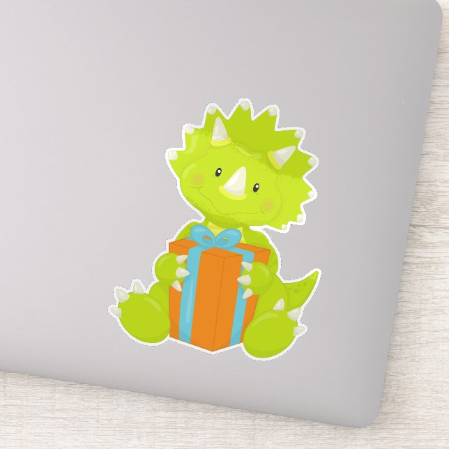 Pegatina Dinosaurio de cumpleaños, dinosaurio Fiesta, Gorra (Detalle)