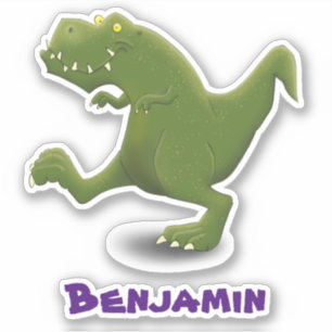 Pegatina Dinosaurio T rex divertido humor de dibujos animad