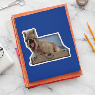 Pegatina Dinosaurio Tyrannosaurus  en un equipaje de maleta