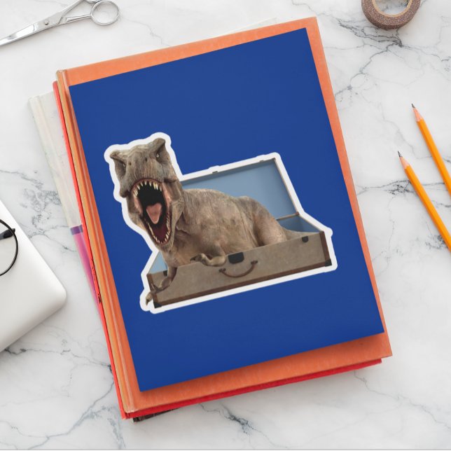 Pegatina Dinosaurio Tyrannosaurus  en un equipaje de maleta (Subido por el creador)