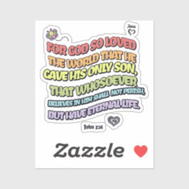 Pegatina Dios amó al mundo