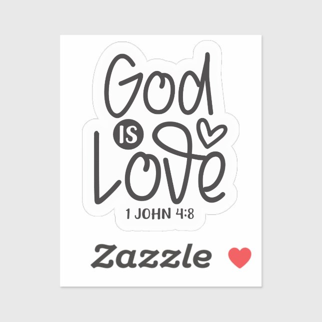Pegatina Dios es amor Pascua Jesús Inspiración cristiana (Hoja)