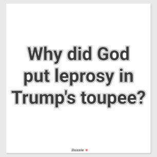 Pegatina Dios Trump Lepra-Peluca Hankamer Artjunkhaus Yum
