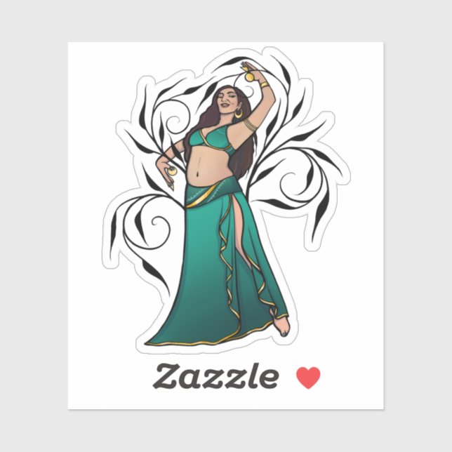 Pegatina Diosa bailarina Belly Sivoney (Hoja)