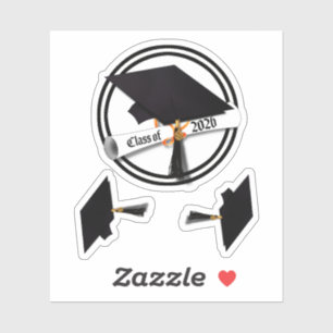 Pegatina Diploma Cap Clase de 2026 Graduación
