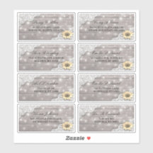 Dirección boda Lace Sunflower Wood String Lights