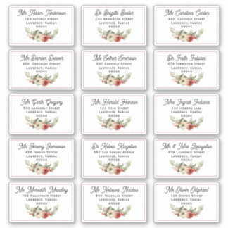 Pegatina Dirección de envío individual de tarjetas de Navid