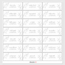 Dirección de invitado botánico Black Script modern