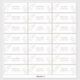 Pegatina Dirección de invitado botánico con escritura moder