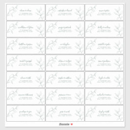 Pegatina Dirección de invitado botánico con guión verde esm