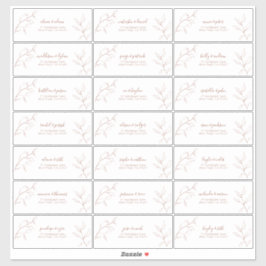 Pegatina Dirección de invitado botánico de Terracotta Burnt