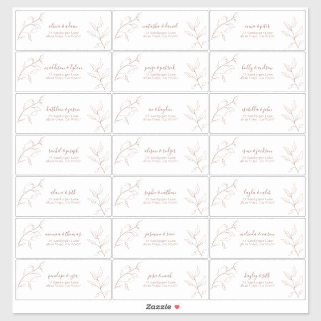 Pegatina Dirección de invitado botánico de Terracotta Burnt (Hoja)