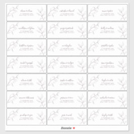 Pegatina Dirección de invitado botánico moderna de Plum Pur