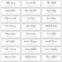 Dirección de invitado de Boda Minimalista de guión