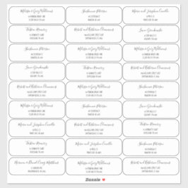 Pegatina Dirección de invitado de escritura de estilo Boho