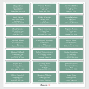 Pegatina Dirección de invitado de los Navidades de Green Ho